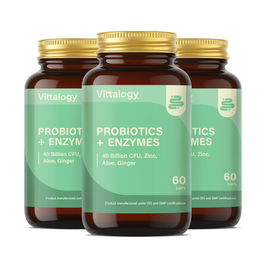 Probiotics + Enzymes - 360 Caps (Confezione da 3)